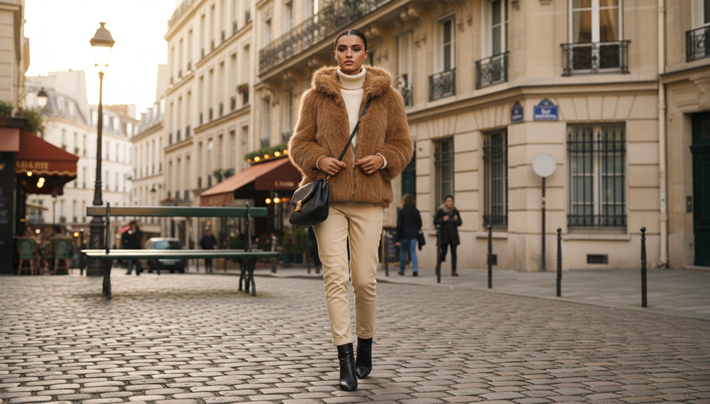 Veste Femme Cuir Et Tweed Valentin Marro - Taille 38 - Marron - Neuve Avec étiquettes - Destockage