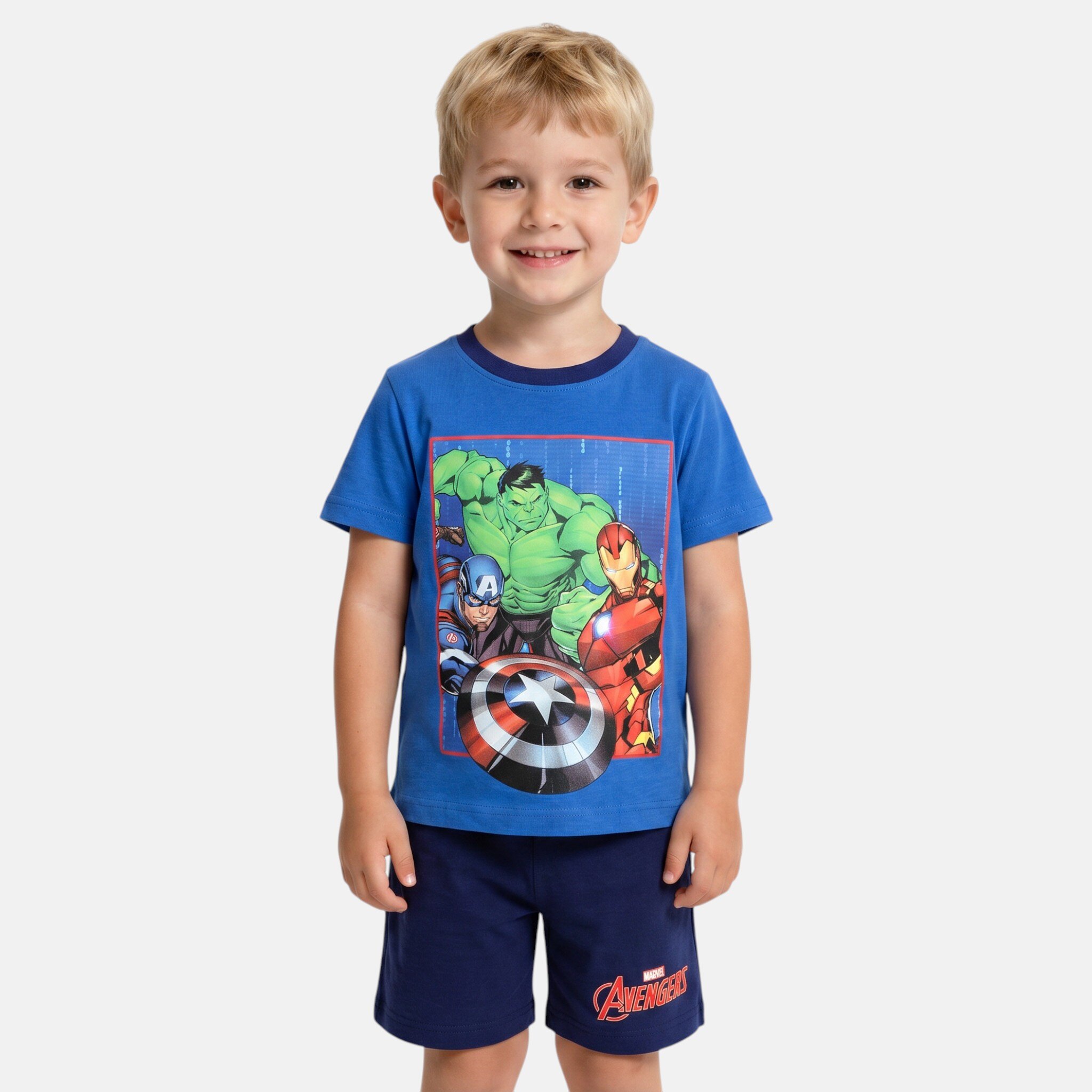 Großhändler Avengers Kids - Jungen Avengers T-Shirt und Shorts Set