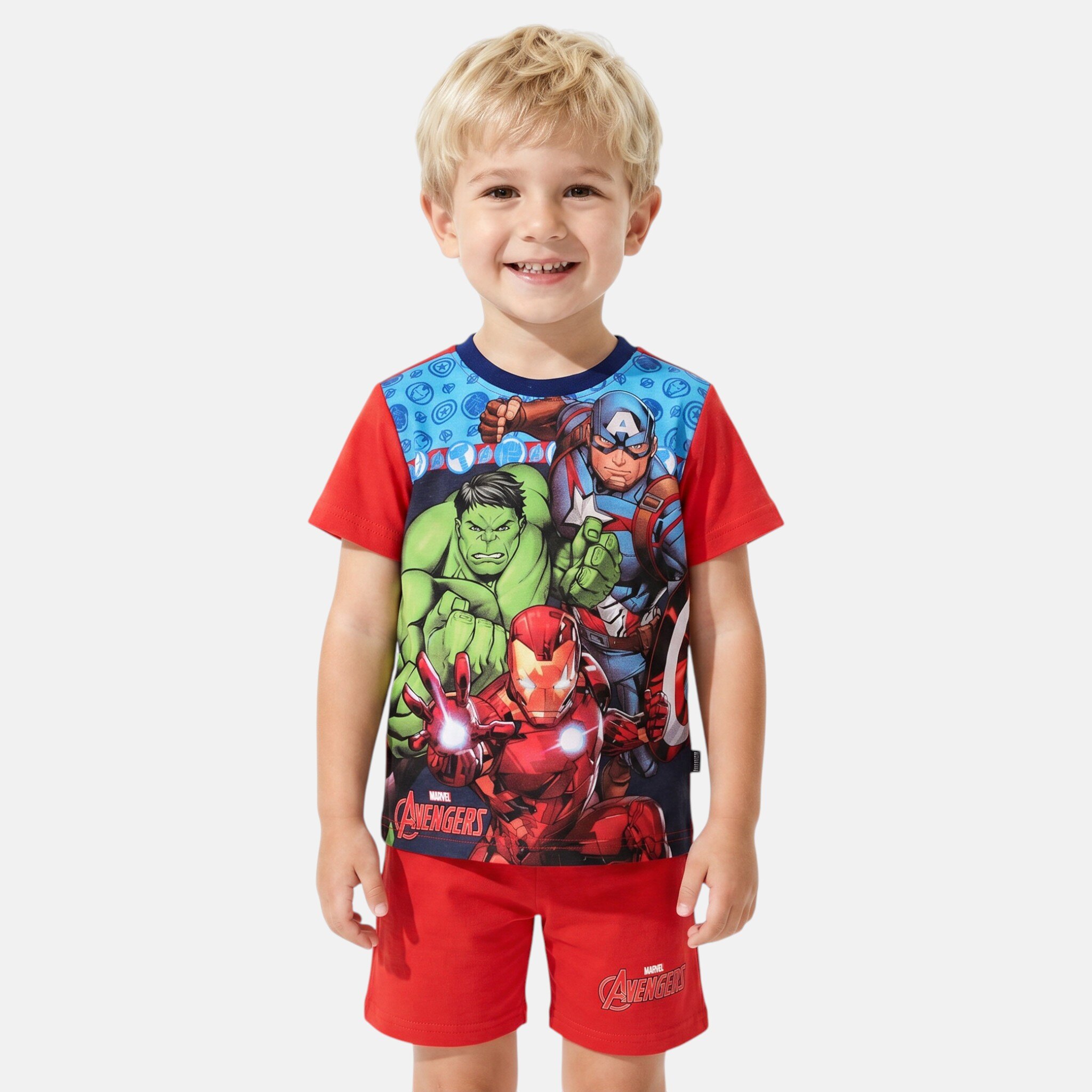 Großhändler Avengers Kids - Avengers T-Shirt und Shorts Set für Jungen