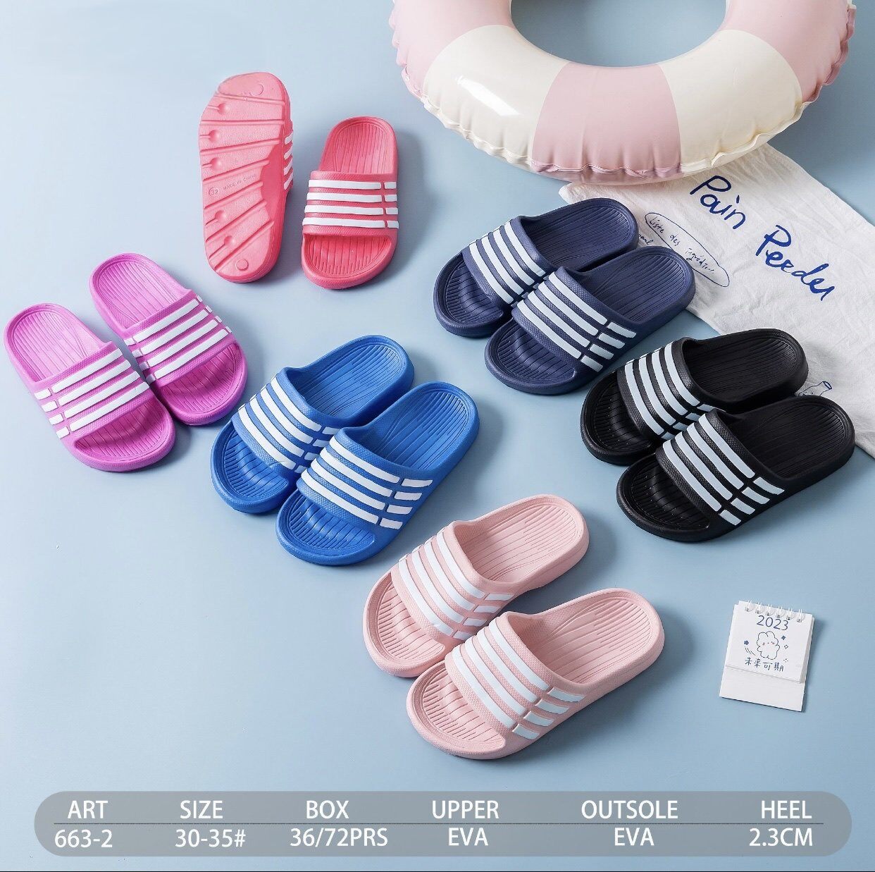 Grossiste BEAVITA SHOES - Claquettes de plage 30-35 : Confort et Polyvalence en 6 Couleurs.