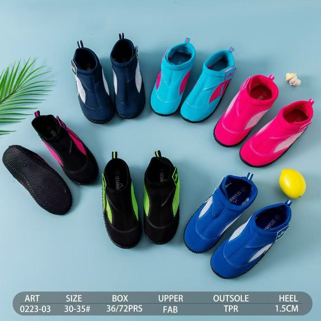 Mayorista BEAVITA SHOES - Zapatillas de playa para niños talla 30-35: ¡seguridad y color para el verano!