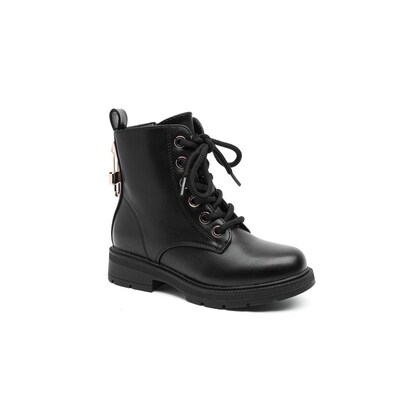 Grossiste Bello Star - Bottine fille en simili cuir à lacets taille 25-30 Grossiste Bello Star - Bottine fille en simili cuir à lacets taille 25-30