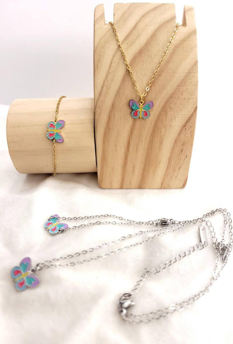 Grossista Bijoussimo - Set di gioielli in acciaio per bambini