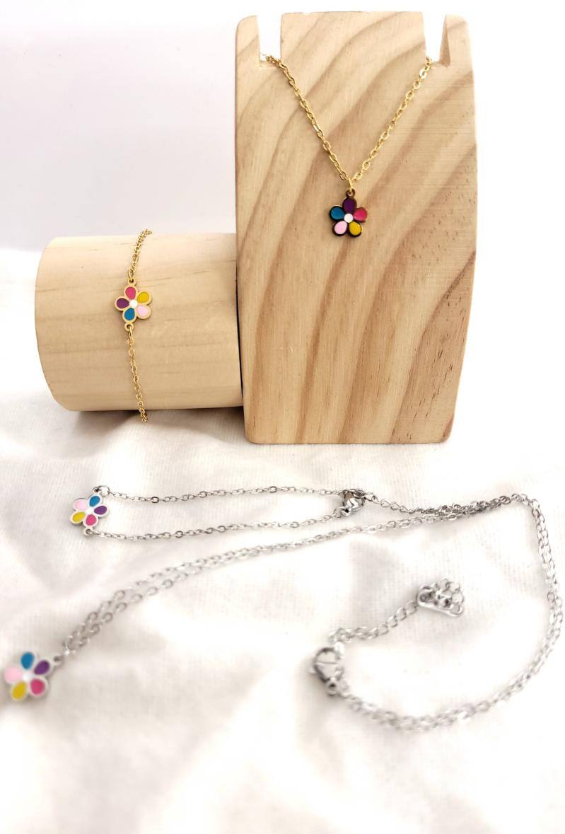 Großhändler Bijoussimo - Kinder-Stahlschmuckset
