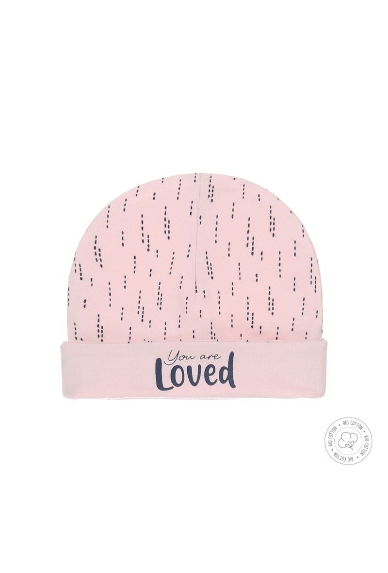 Mayorista BLUE WHITE - Gorro rosa claro reversible con estampado de algodón orgánico