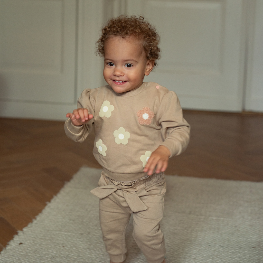 Grossiste BLUE WHITE - SWEAT BÉBÉ FILLE À FLEURS