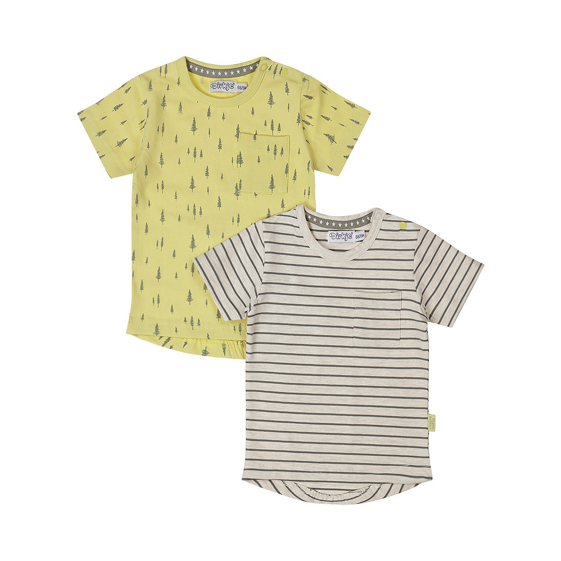 Wholesaler BLUE WHITE - Set of 2 baby boy t-shirts