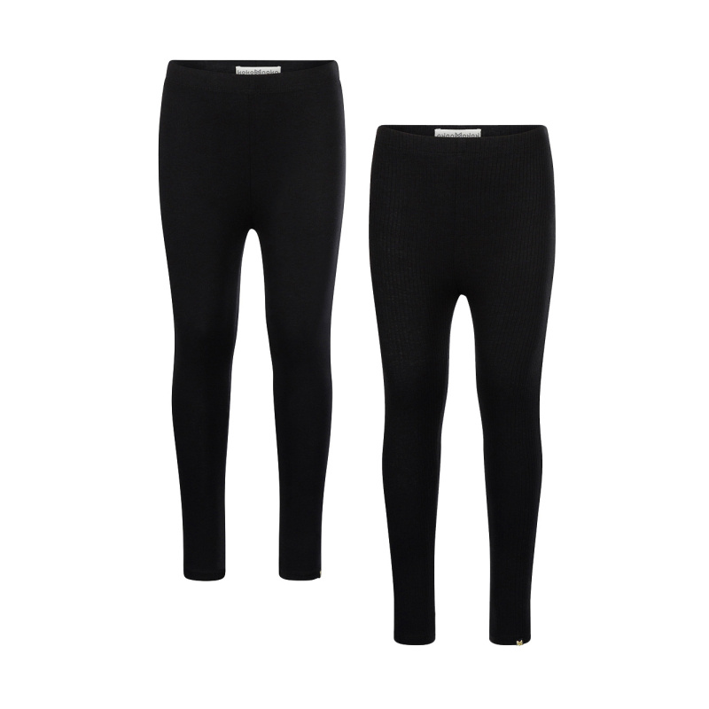 Wholesaler BLUE WHITE - PACK OF 2 GIRL'S BLACK LEGGINGS