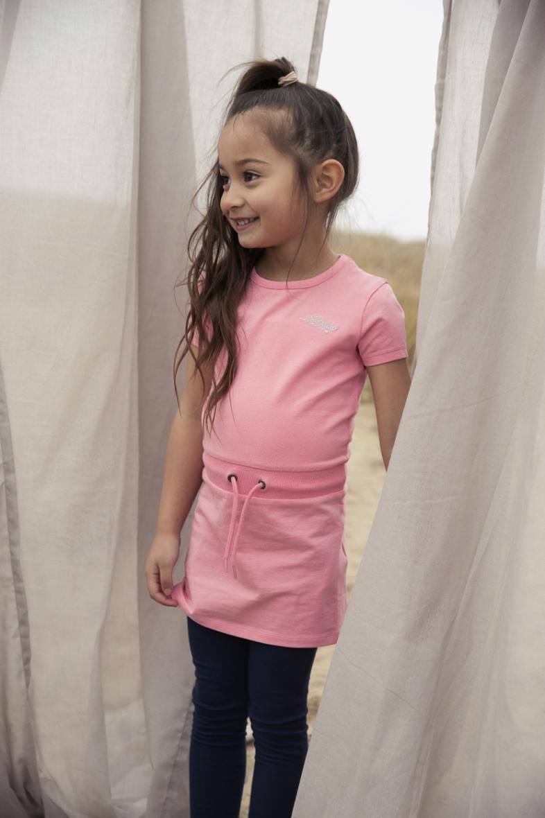 Mayorista BLUE WHITE - Vestido Niña Algodón Orgánico Manga Corta Nala Rosa Brillante