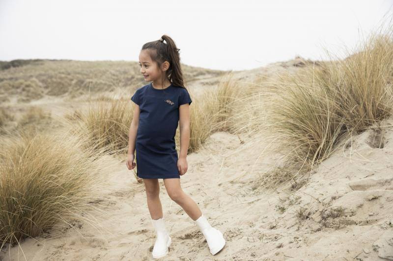 Grossiste BLUE WHITE - Robe fille Niya ss Coton Bio