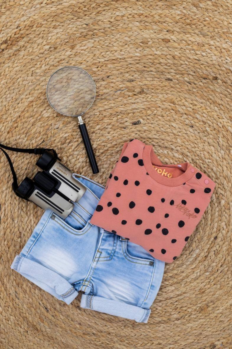Grossiste BLUE WHITE - Short en jeans enfant