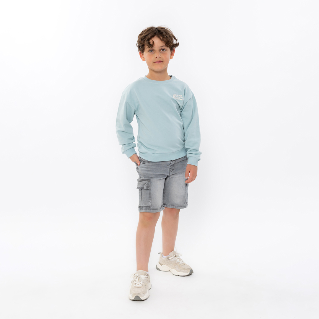 Grossiste BLUE WHITE - PULL GARÇON BLEU CLAIR