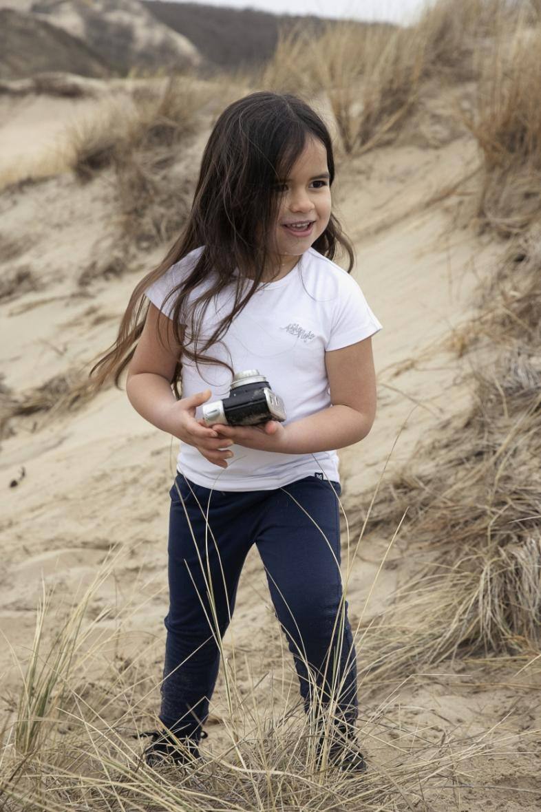 Grossiste BLUE WHITE - Koko Noko t-shirt fille manches courtes Noemie blanc