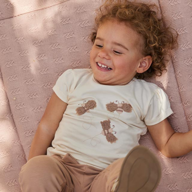 Grossiste BLUE WHITE - T-SHIRT BÉBÉ FILLE