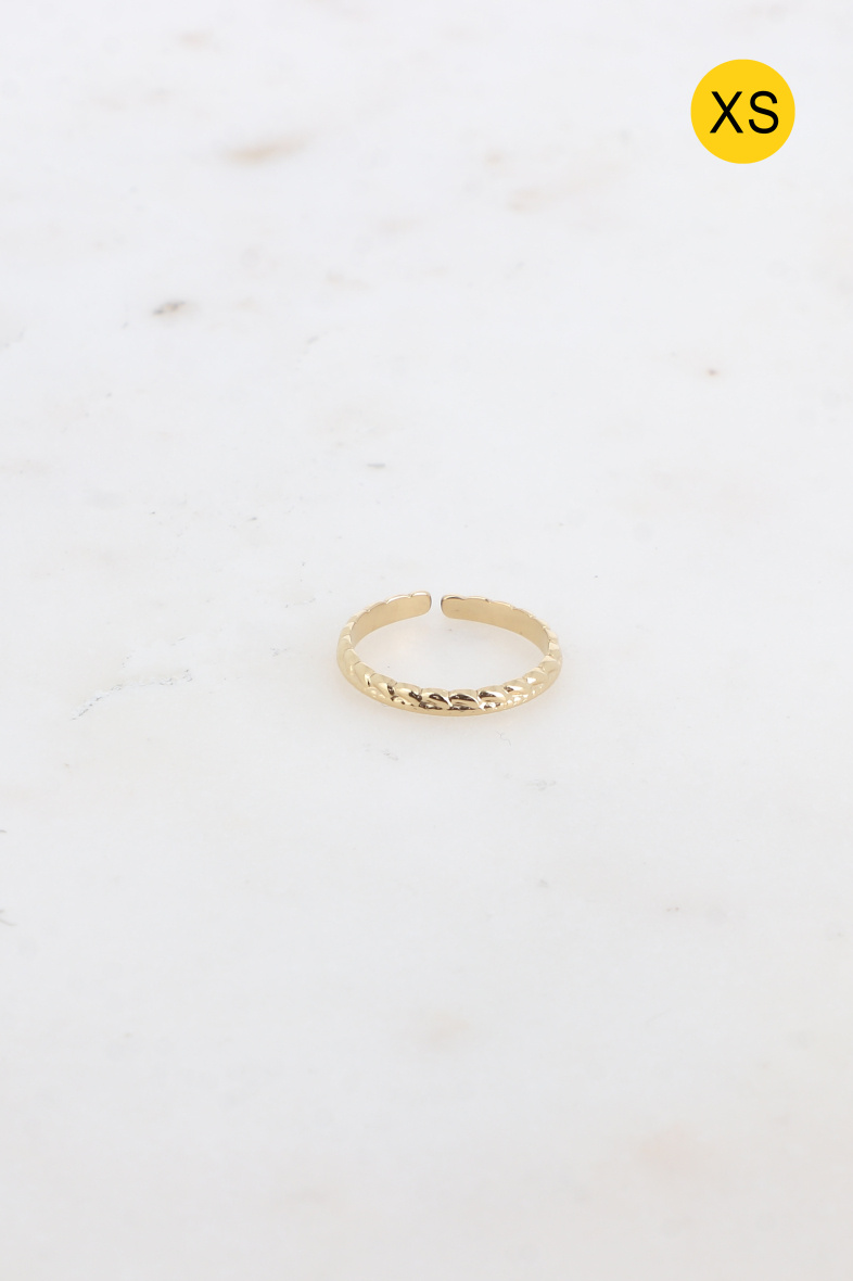 Grossiste Bohm - Bague fine XS - effet torsadé et strié