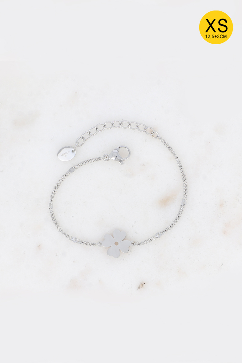 Mayorista Bohm - Pulsera Kaliyadi XS - Trébol de 4 hojas en acero inoxidable