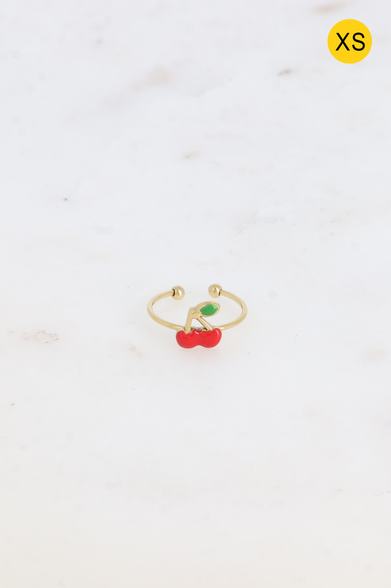 Wholesaler Bohm - Thin XS ring - enamel cherry