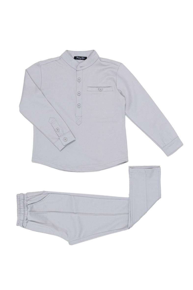 Wholesaler Boomkids - Mandarin collar top and pants set