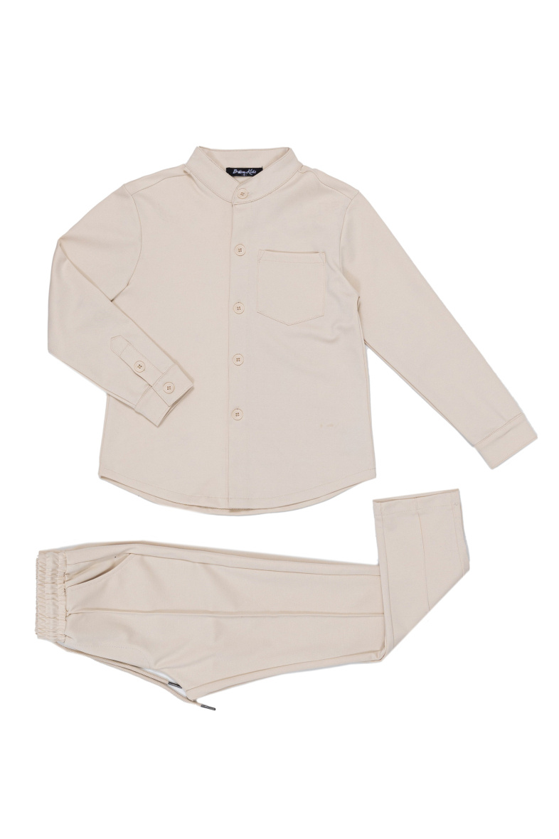 Wholesaler Boomkids - Mandarin collar top and pants set