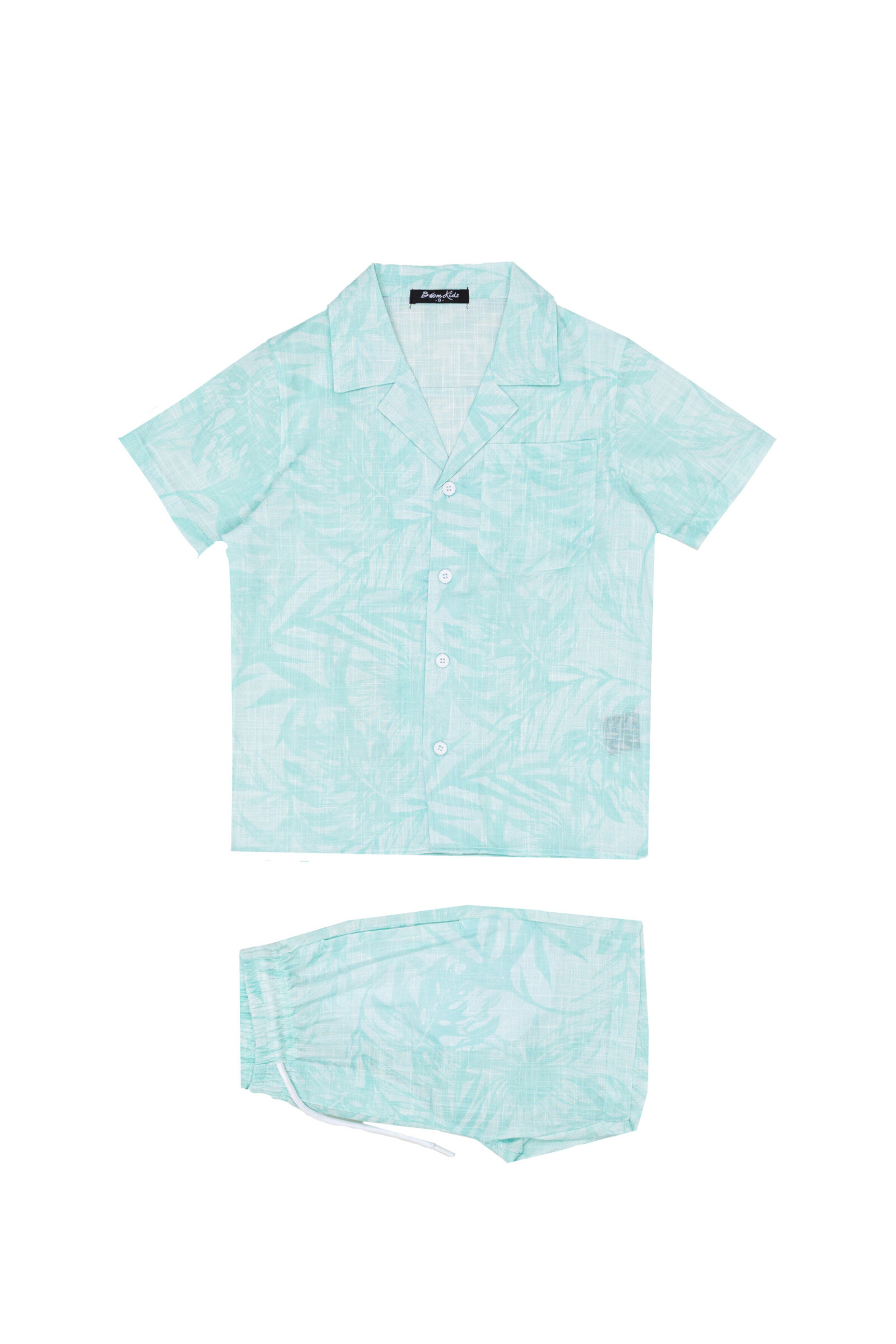 Großhändler Boomkids - Bedrucktes Hemd + Shorts-Set