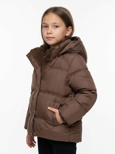 Grossiste Boomkids - Doudoune fille capuche amovible intérieur col velour Grossiste Boomkids - Doudoune fille capuche amovible intérieur col velour