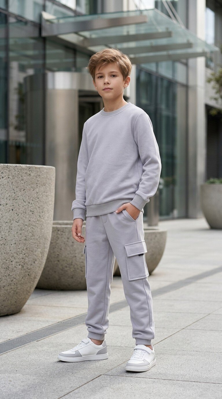 Grossiste Boomkids - Ensemble sweat avec pantalon cargo