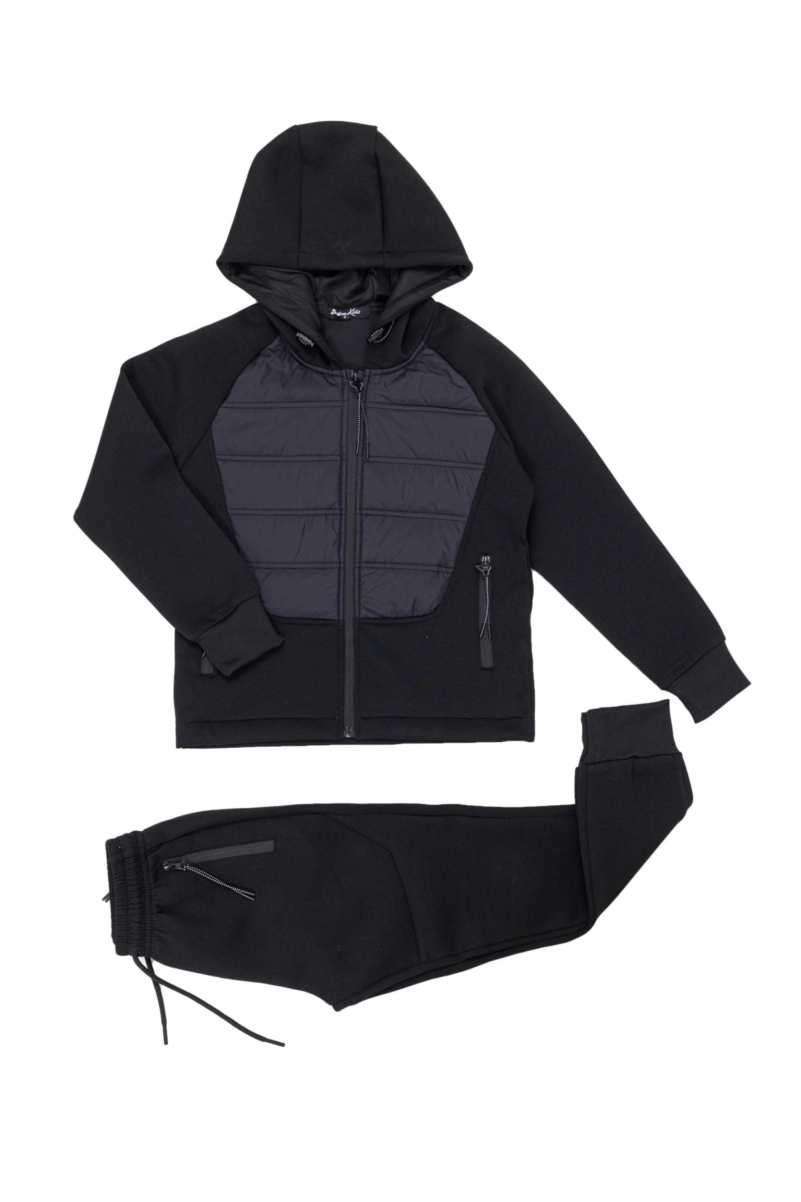 Grossiste Boomkids - Ensemble jogging bi-matière avec capuche
