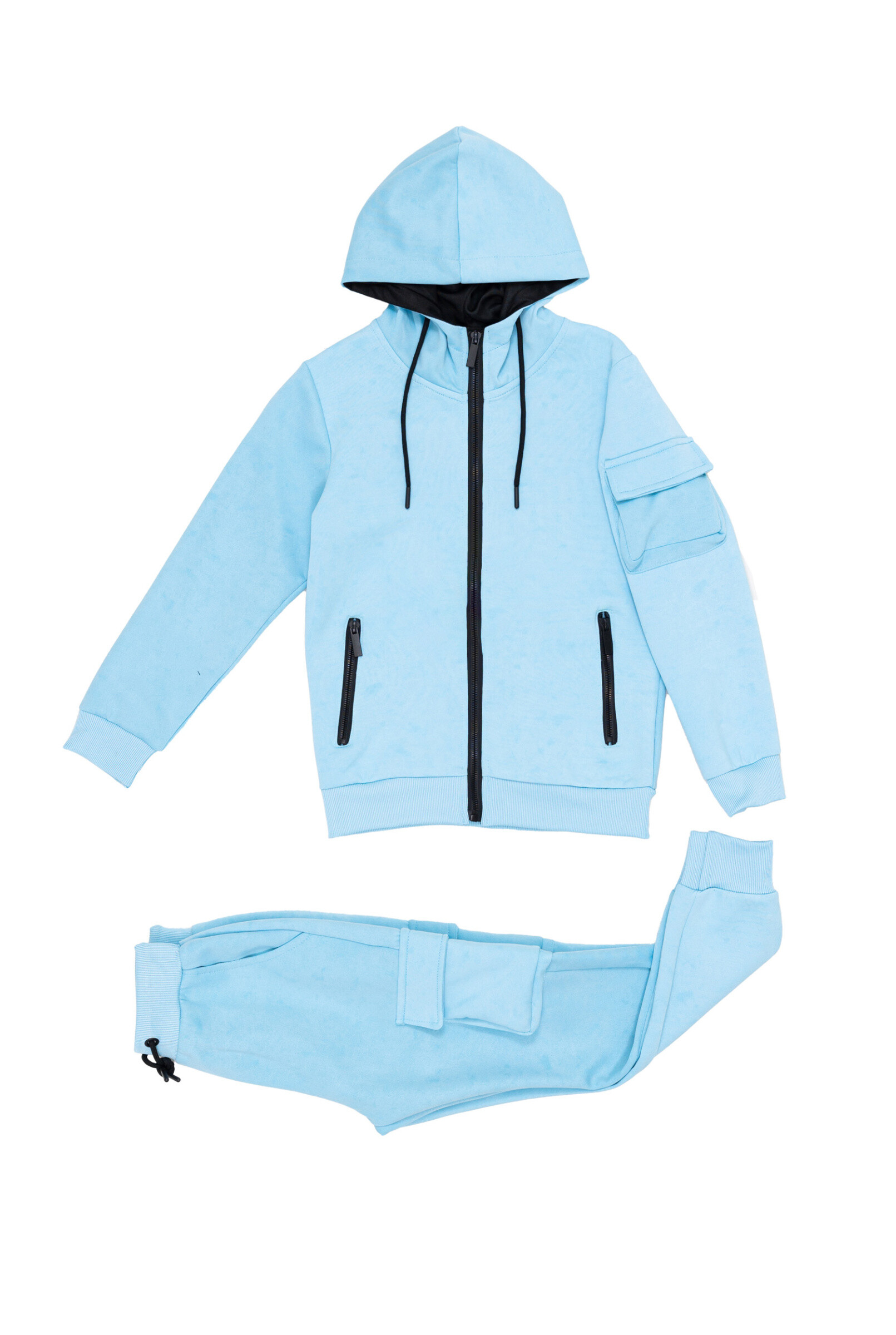 Großhändler Boomkids - Kinder-Joggingset mit Kapuze und Reißverschluss