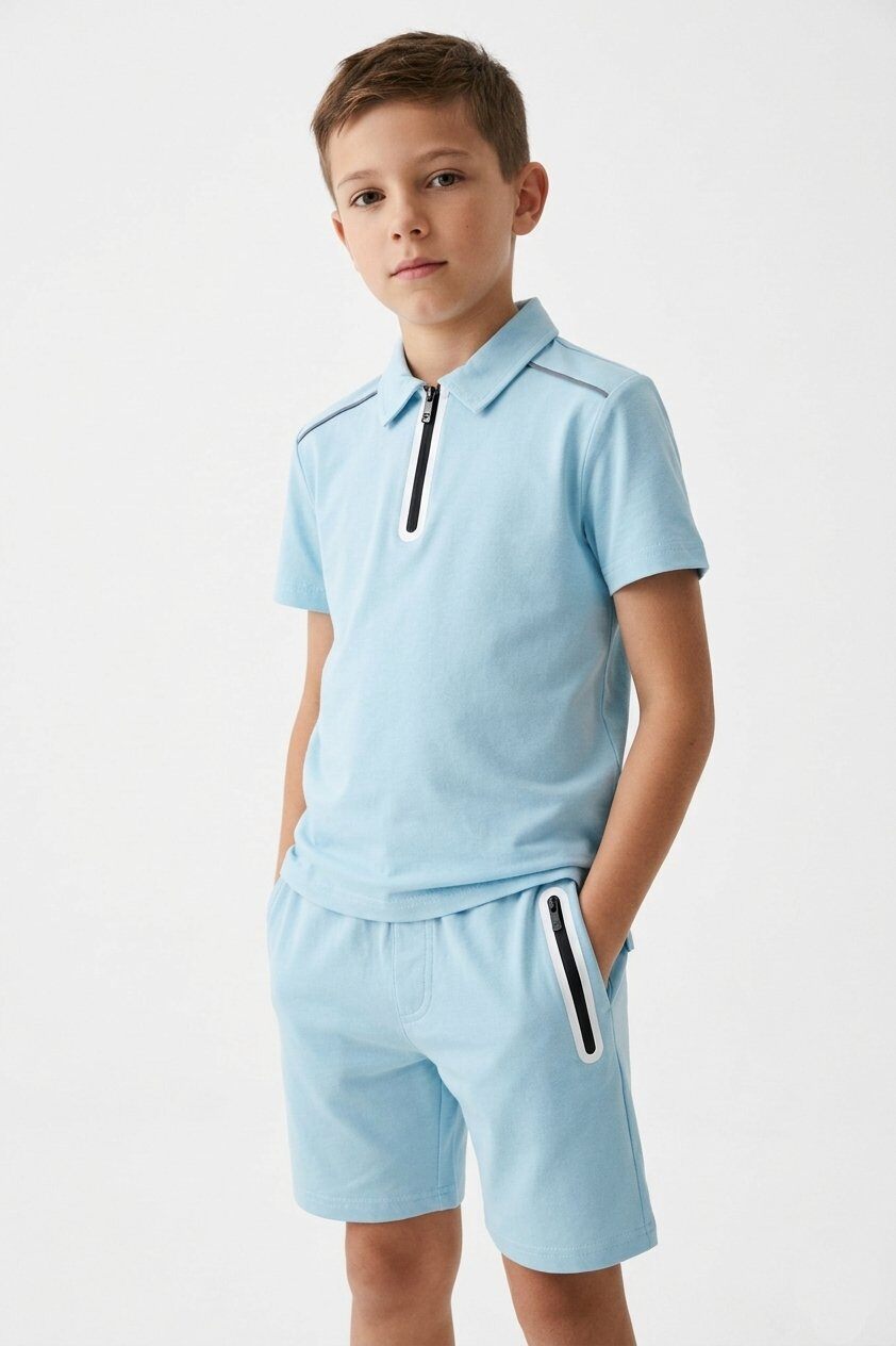 Grossiste Boomkids - Ensemble polo short enfant garçon