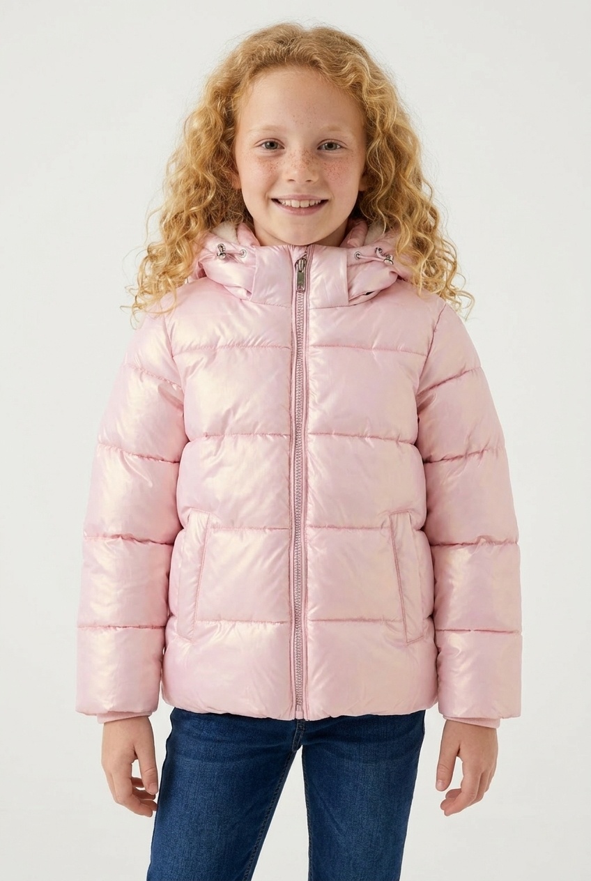 Grossiste Boomkids - Doudoune fille capuche amovible
