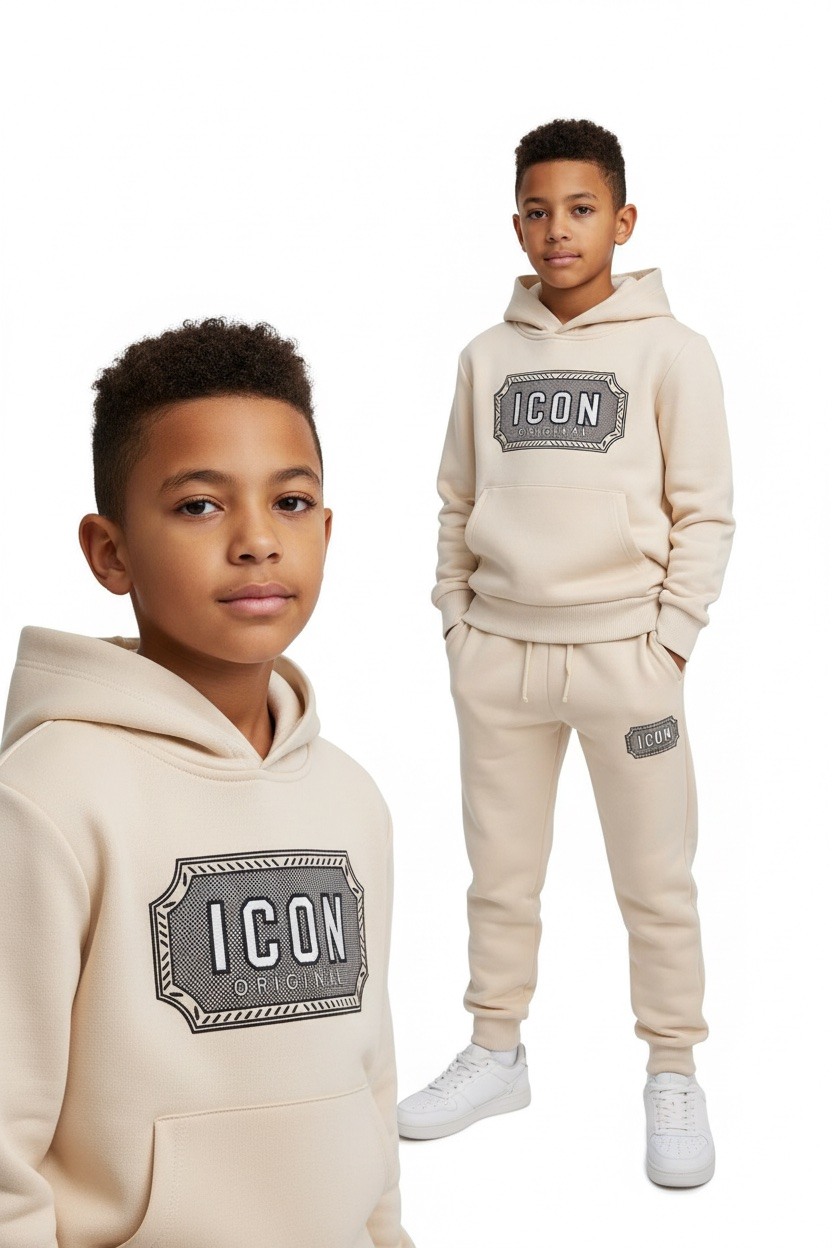 Mayorista Boomkids - Conjunto de chándal infantil con estampado