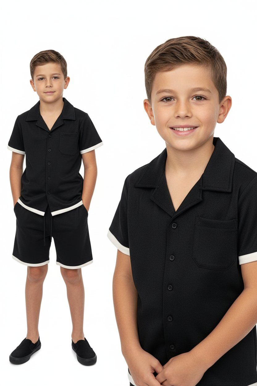 Grossiste Boomkids - Ensemble chemise short enfant