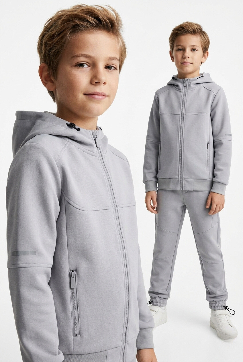Grossiste Boomkids - Ensemble jogging avec zip et capuche