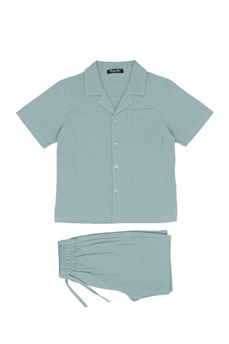 Grossiste Boomkids - Ensemble chemise pantalon en coton