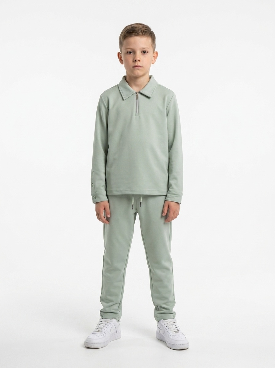 Grossiste Boomkids - Ensemble chemise zip pantalon enfant