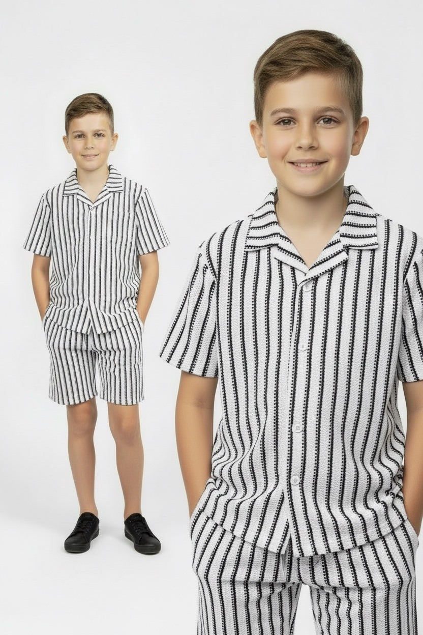 Mayorista Boomkids - Conjunto de camisa y pantalones cortos para niños