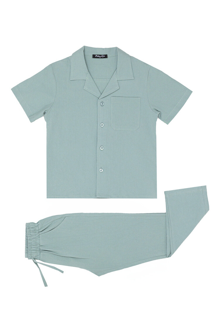Grossiste Boomkids - Ensemble chemise pantalon en coton léger