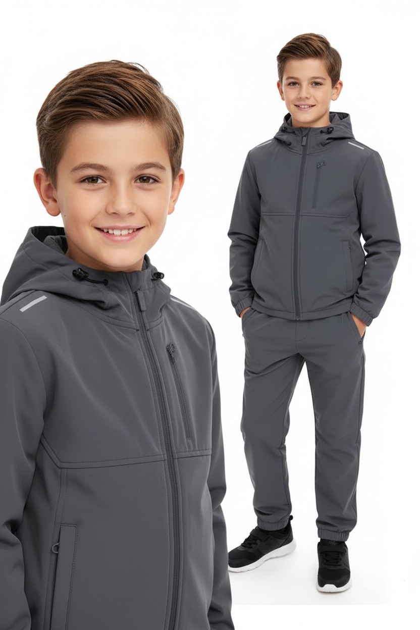 Grossiste Boomkids - Ensemble jogging avec veste zip et pantalon enfant