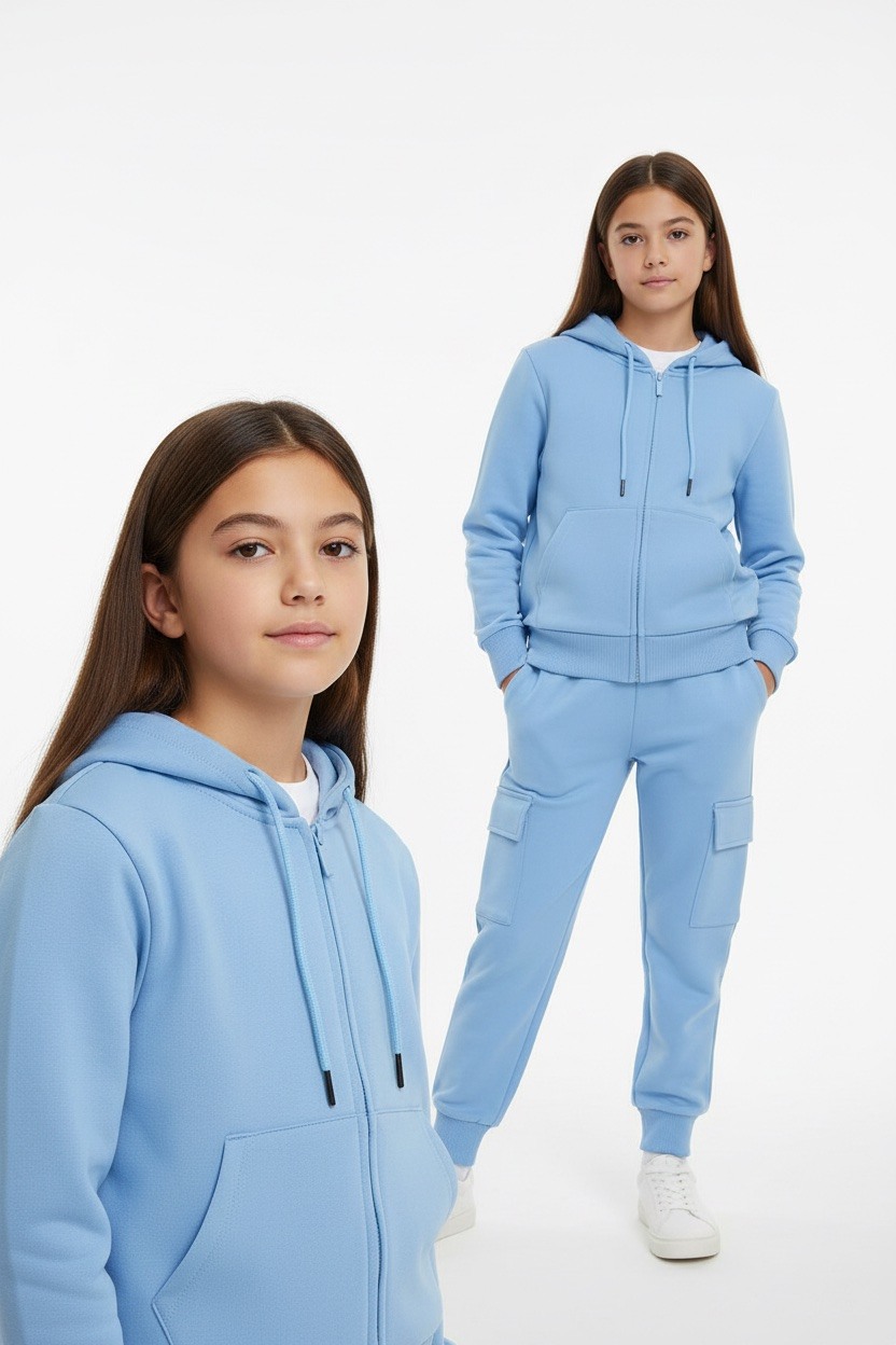 Grossiste Boomkids - Ensemble jogging avec veste zippé et pantalon cargo
