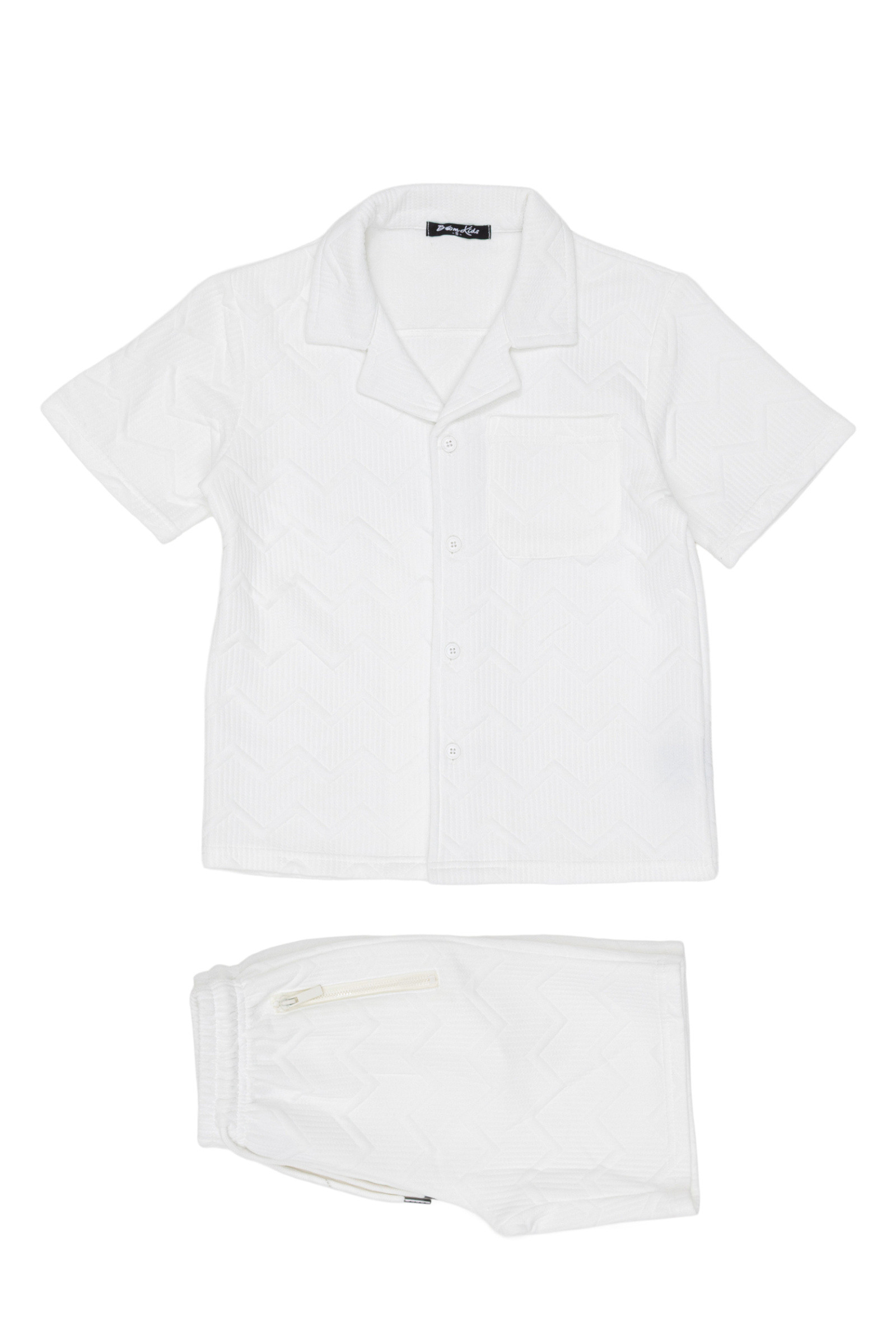 Mayorista Boomkids - Conjunto de camisa y pantalones cortos con estampados