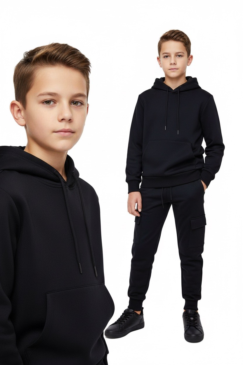 Grossiste Boomkids - Ensemble jogging avec sweat à capuche et pantalon enfant