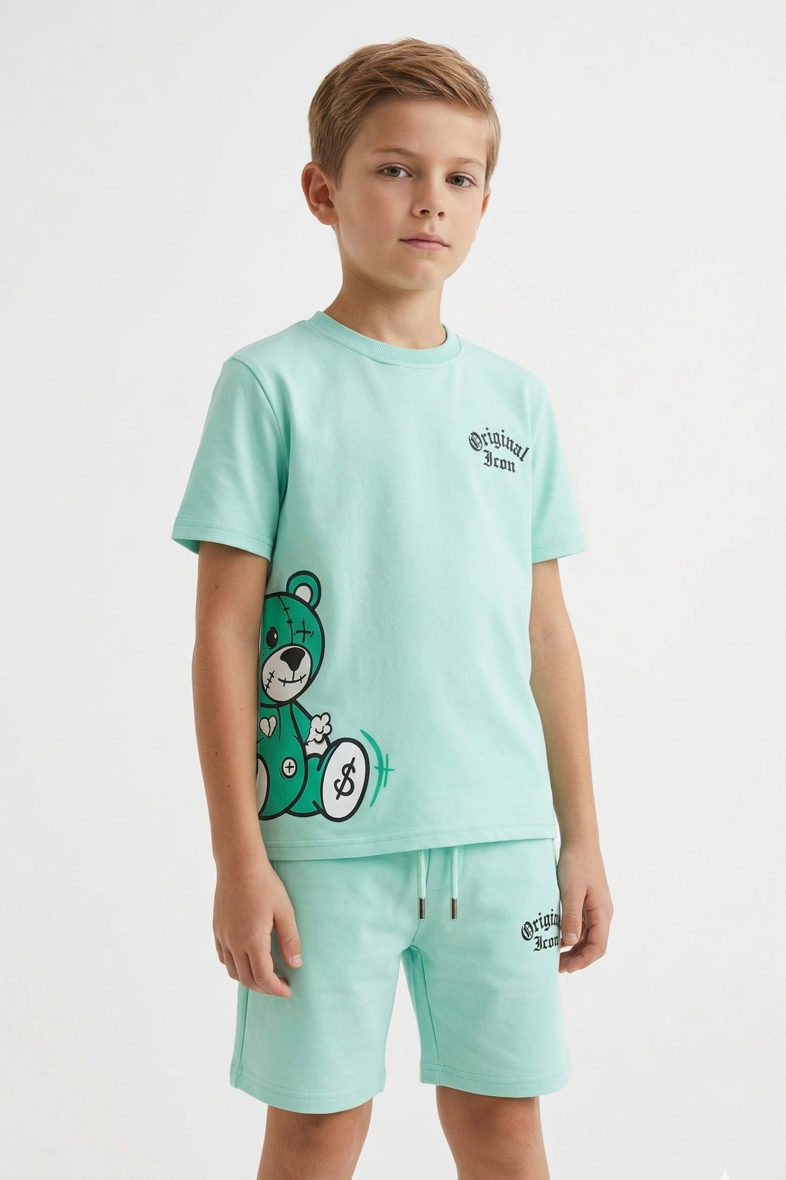 Grossiste Boomkids - Ensemble t-shirt short enfant avec dessin