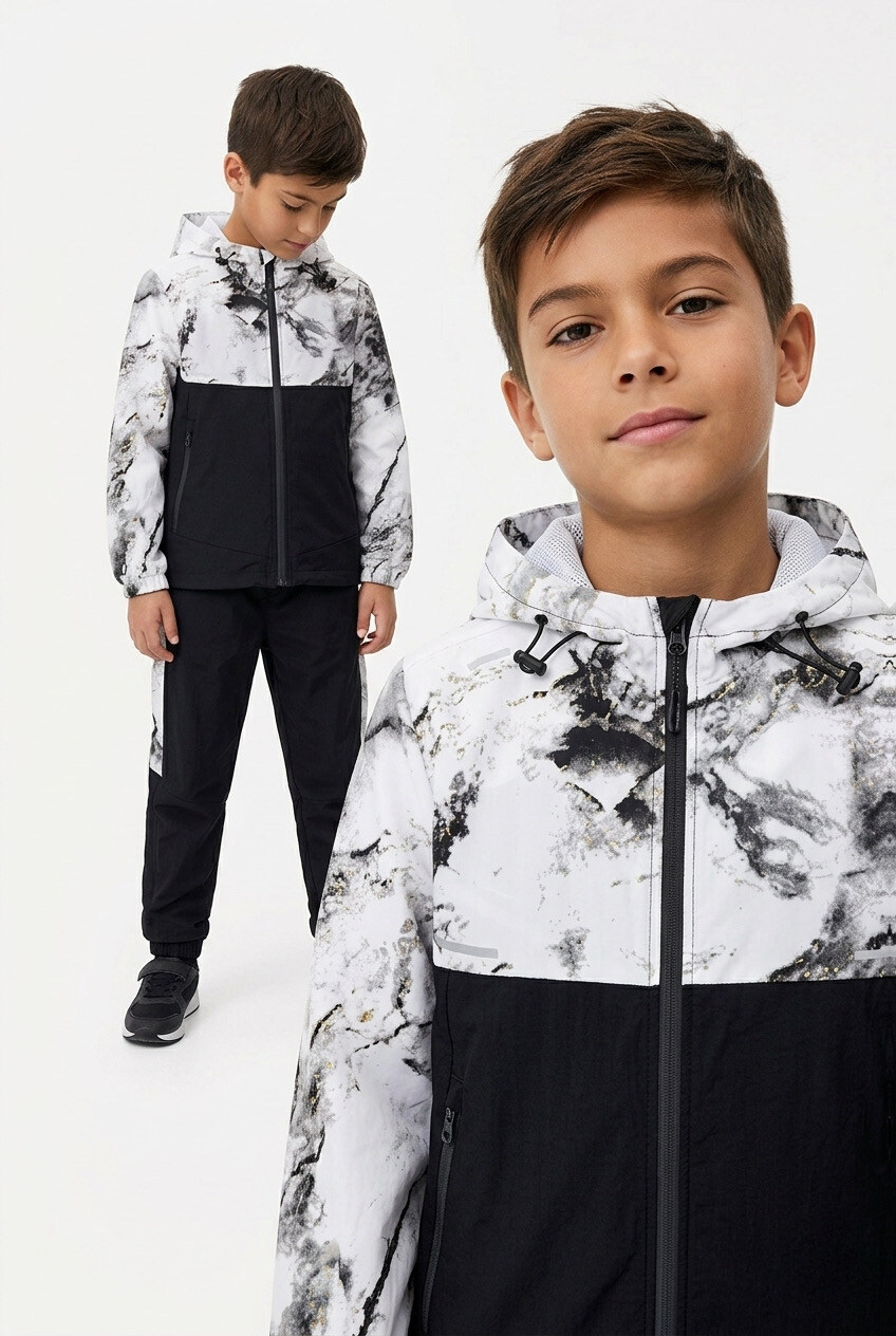 Grossista Boomkids - Completo da jogging per bambini con giacca con zip e pantaloni