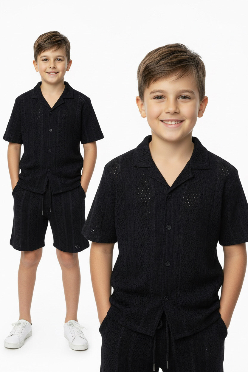 Großhändler Boomkids - Kinder Hemd und Shorts Set