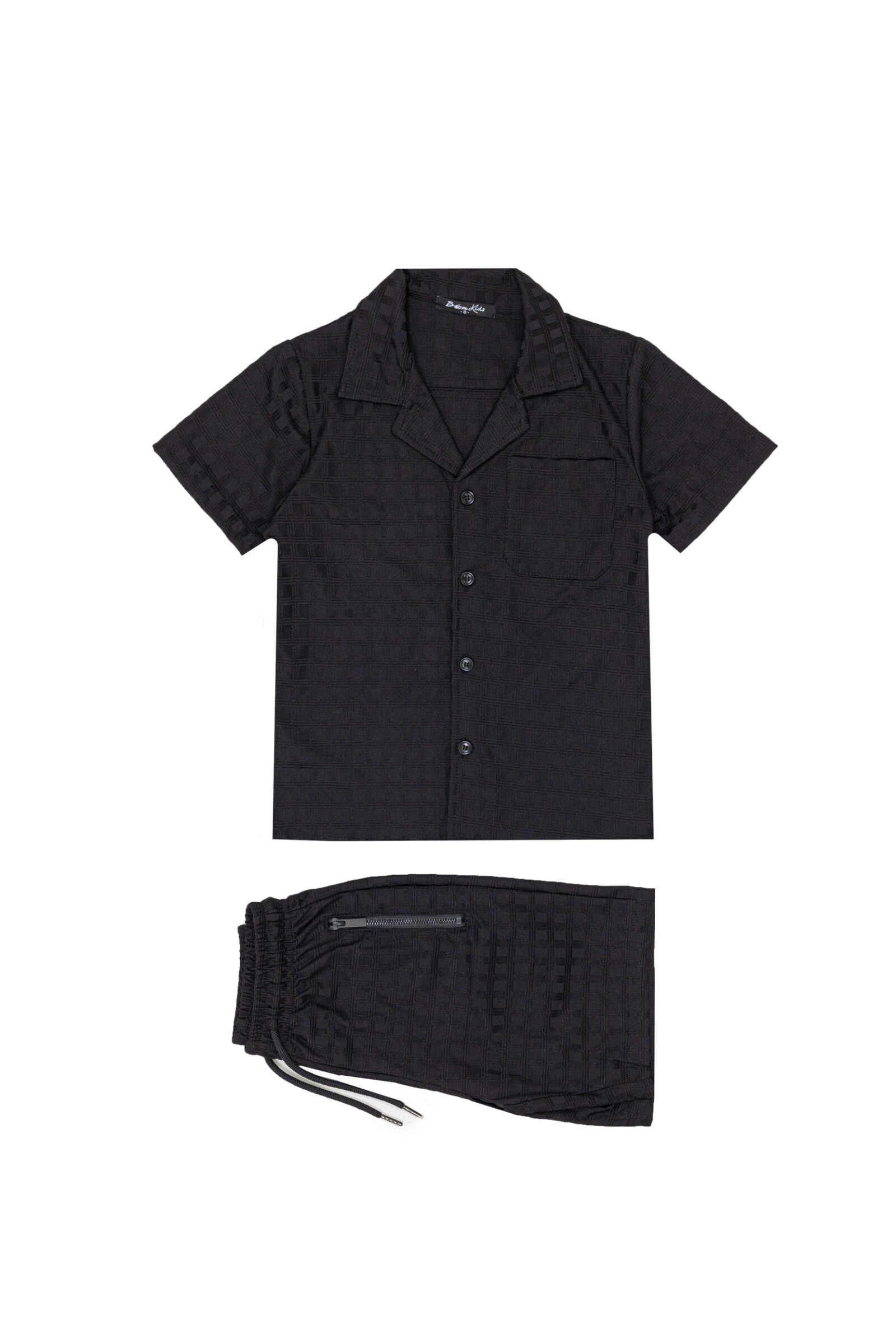 Grossiste Boomkids - Ensemble chemise avec short à relief motif