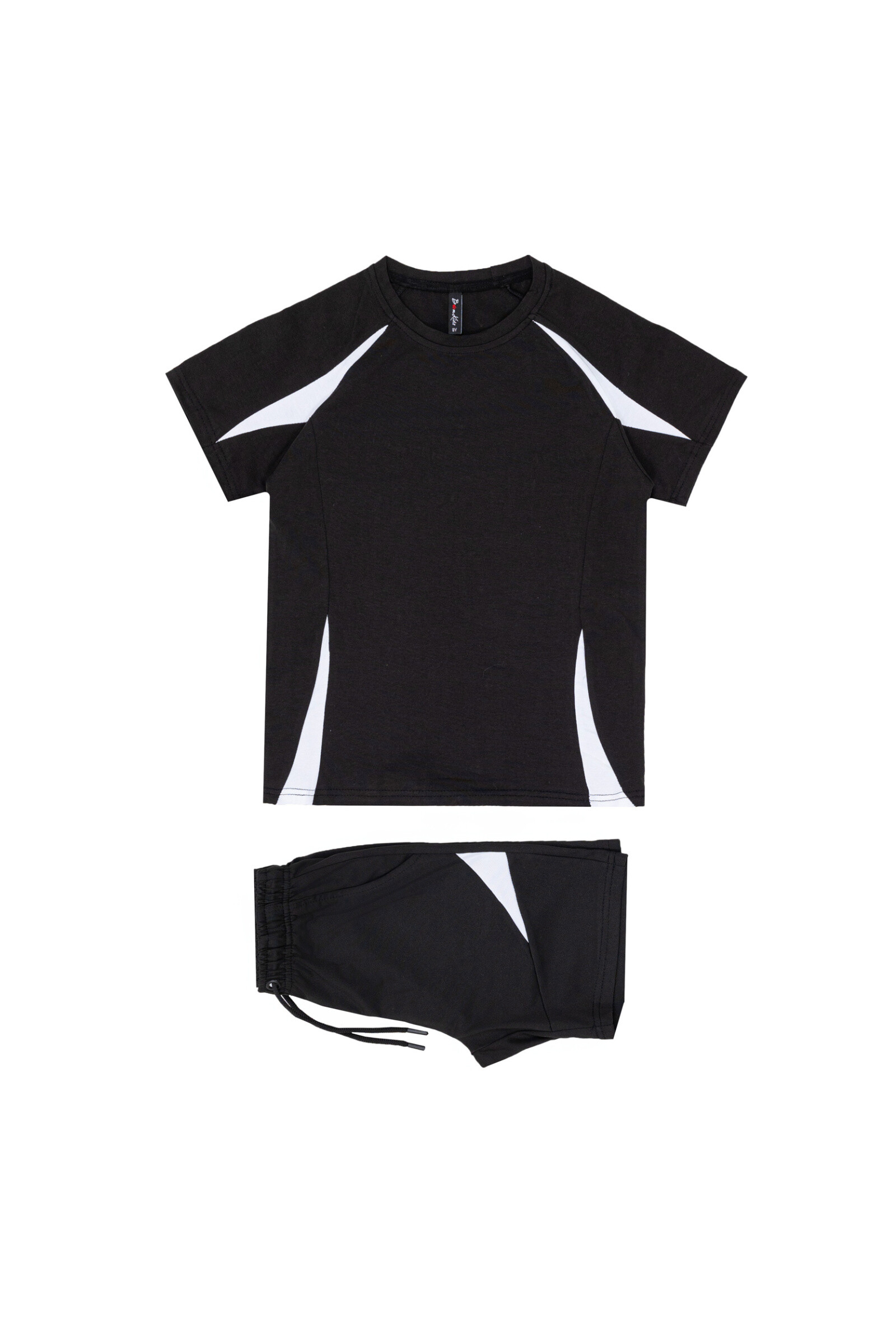 Grossiste Boomkids - Ensemble t-shirt short avec motifs bi-couleur