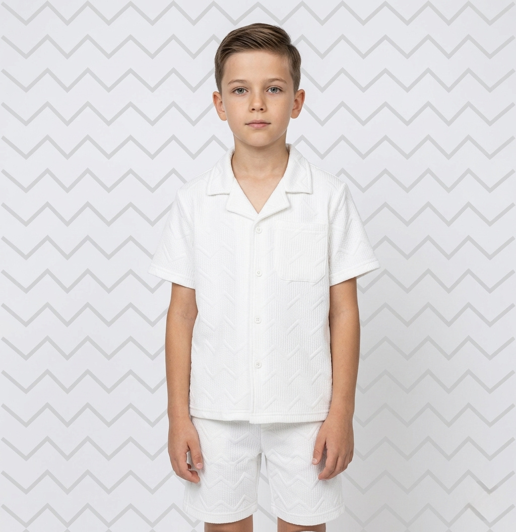 Grossiste Boomkids - Ensemble chemise short garçon
