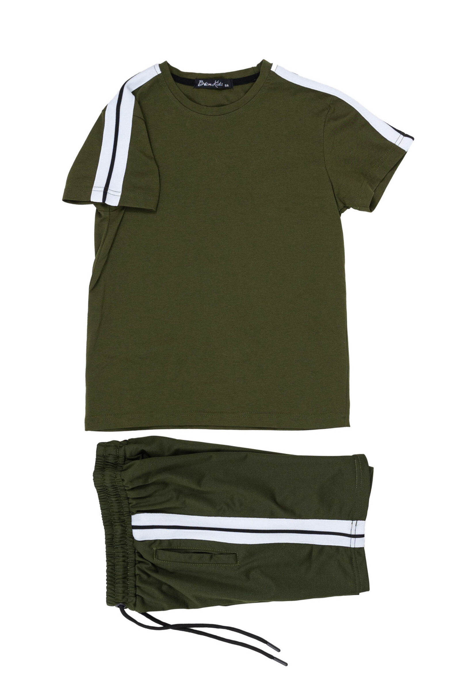 Grossiste Boomkids - Ensemble t-shirt short uni bi-couleur