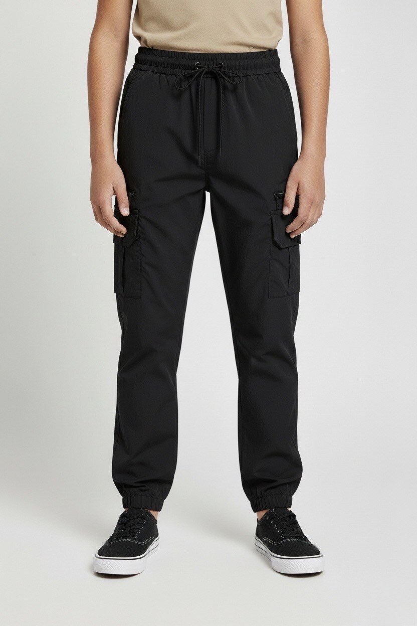 Grossiste Boomkids - Pantalon de jogging cargo en nylon enfant