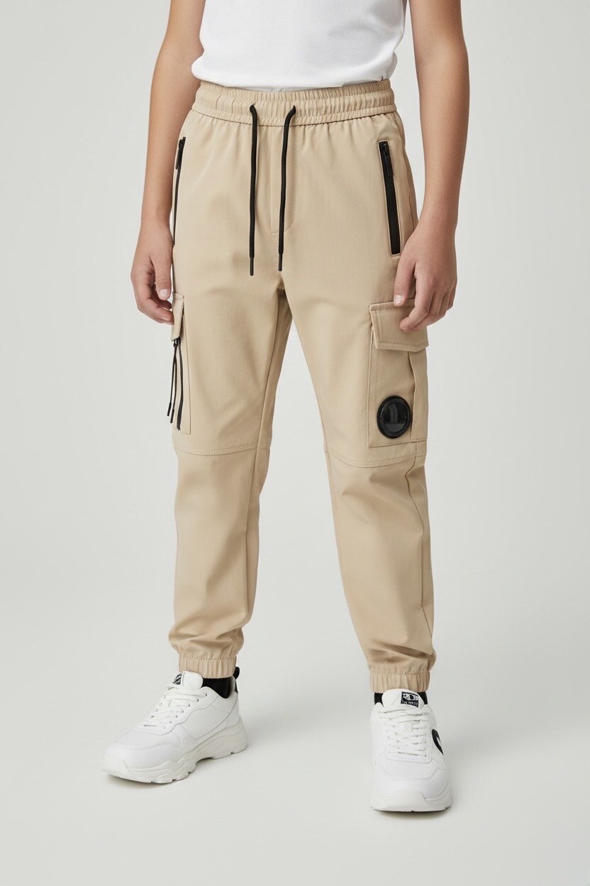 Grossiste Boomkids - Pantalon de jogging cargo en nylon enfant
